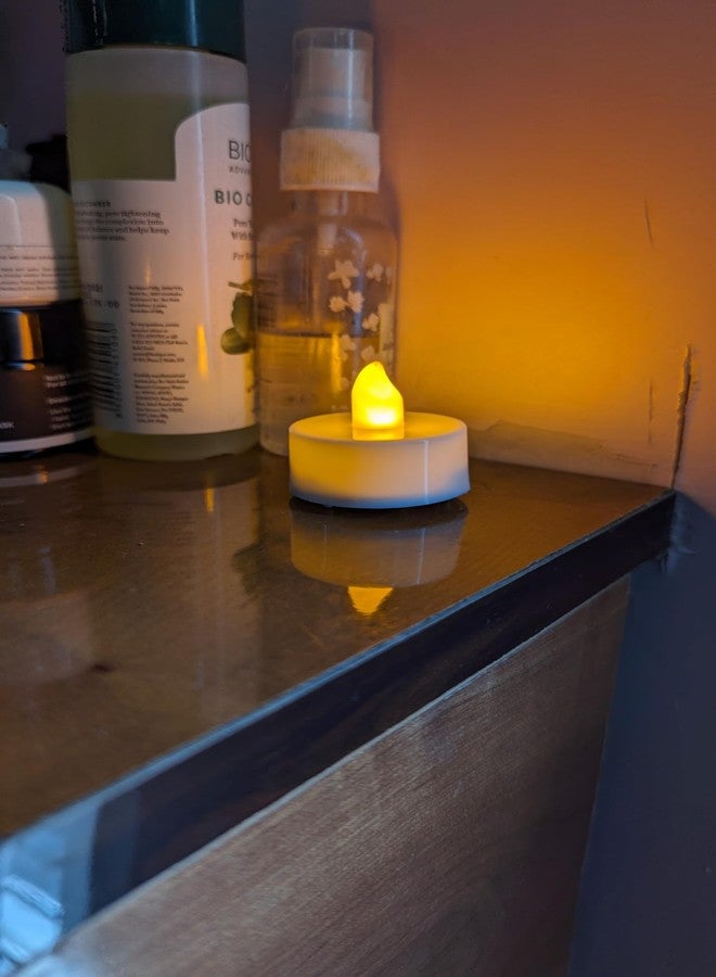 EIN SOF LED Tealight Candles - Pack of 24, Safe, Eco-Friendly, and Long-Lasting Flameless & Smokeless Candles for Romantic Ambiance and Versatile Decorating - Warm White, 3cmx3cm - Image 5